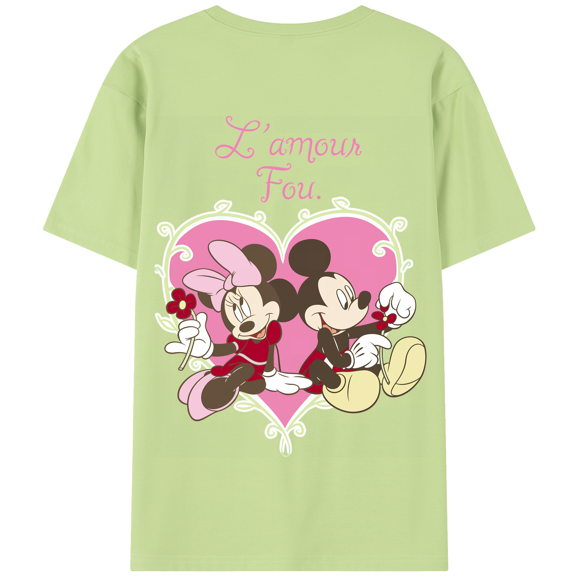 （画像用） ミッキーマウス Mickey Mouse 綿100％半袖Tシャツ（背面プリント）